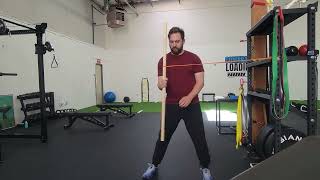 Wrist Supination Isometric Walkouts with Band, Dowel
