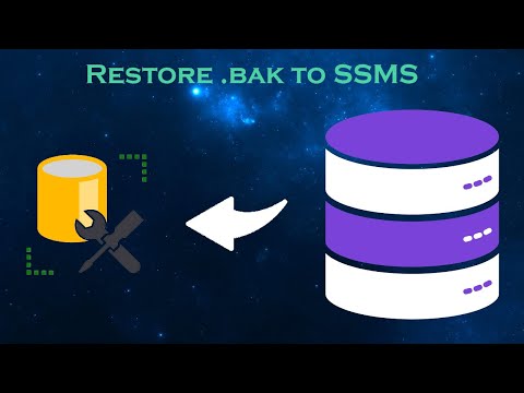 How to restore .bak file in SQL Server Management Studio