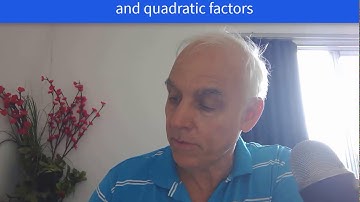 Factoring polynomials into linear quadratic factors | Linear Algebra MATH1141 | N J Wildberger