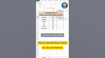 How to calculate rank in Excel || Tips & Tricks ||@MiniEinstein123