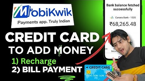 MobiKwik wallet New update 2025! Credit card to add money MobiKwik wallet ! bill payment! Recharge!