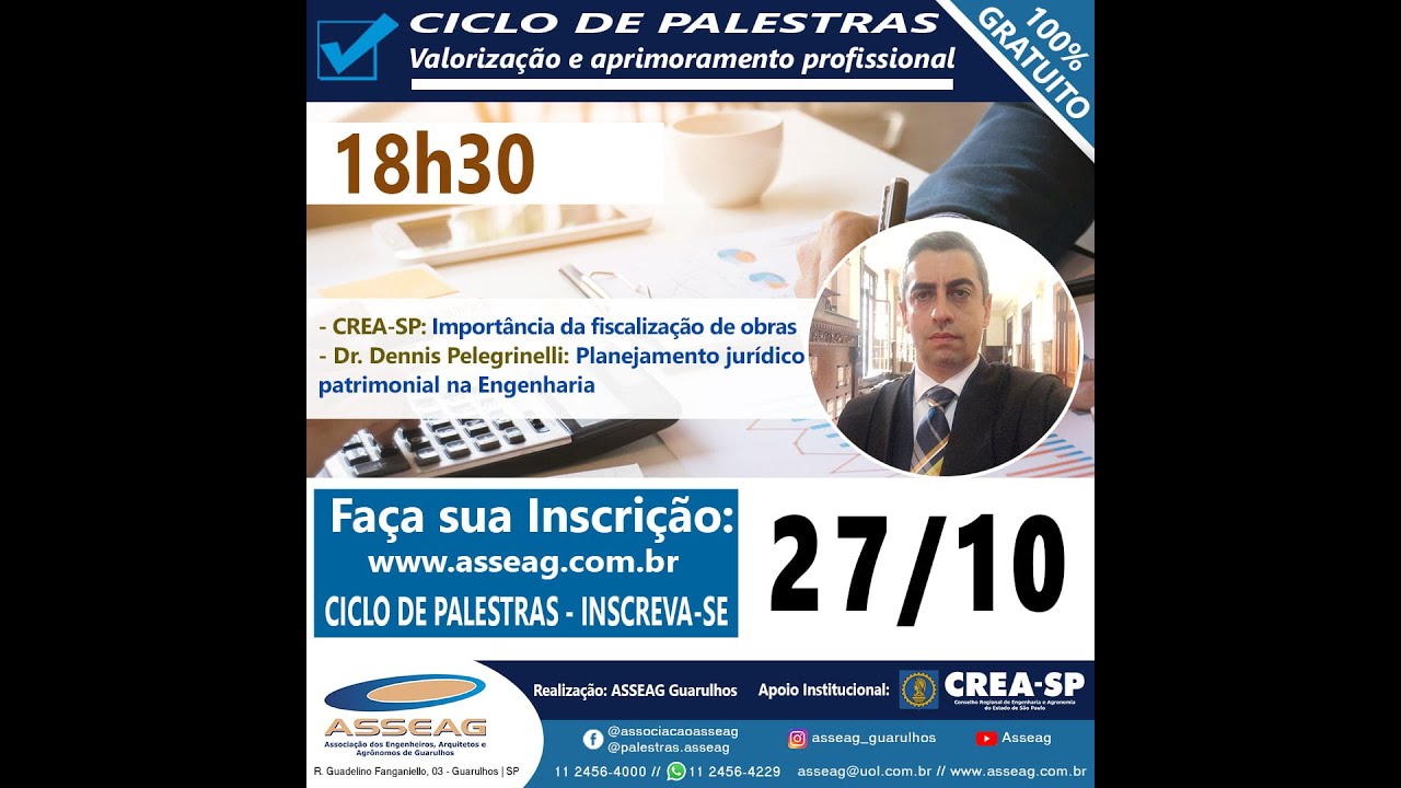 Ciclo de Palestras  -  Ad. Dr.  Dennis Pelegrinelli