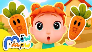 Carrot Song! 🥕 🥕🥕 Crunchy Delight & Full of Vitamins 🧡 Sing Along with MewMew Family Songs