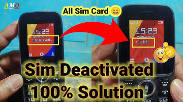 Sim Card Deactivate Problem itel Mobile Sim Deactivated Problem