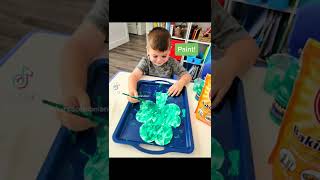 Fizzy painting! Fun kids activity to work on sensory, fine motor skills and even science!