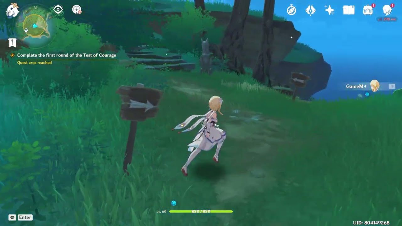 Genshin Impact Complete the first round of the Test of Courage