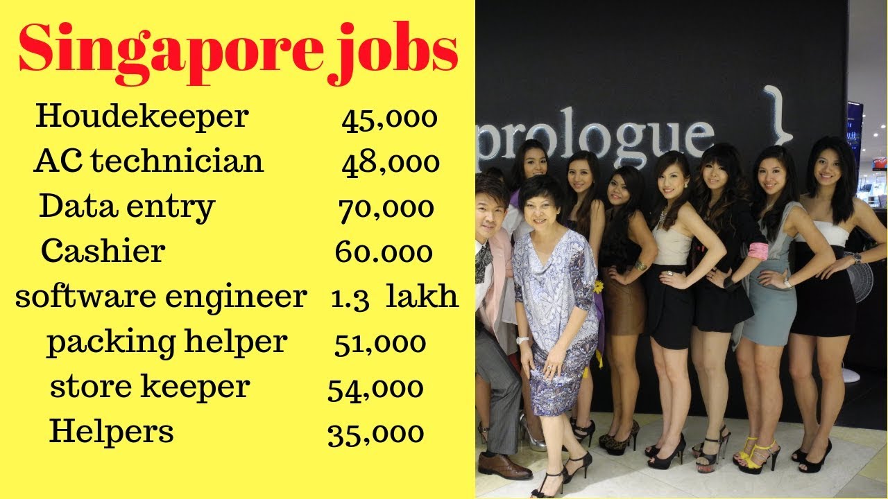 Singapore jobs 10th pass jobs in singapore Hiring now YouTube