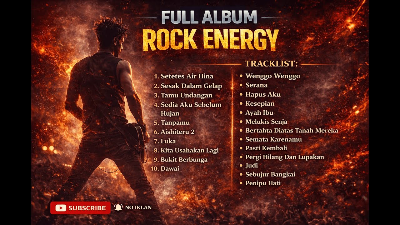 FULL ALBUM!! no iklan, MUSIK TERBAIK ROCK ENERGY (BY STUDIO MUSIC COVER)