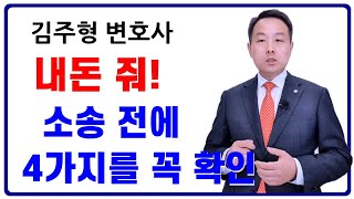 돈 달라고 소송하기 전에 이것 4가지를 꼭 확인하세요 - 민사소송 관련 변호사의 조언