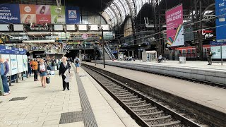 Journey from Hamburg to Berlin by superfast ICE train in Germany.