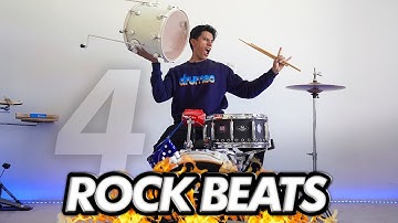 4 EASY Rock Beats | Beginner Drum Lesson #6