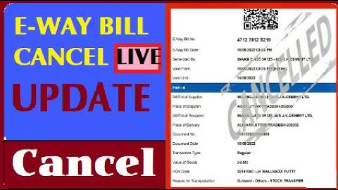 how to cancel e way bill II e-way bill Update II e-way bill cancel kaise kare 2023 #ewaybillcancel
