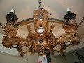 Оригинальные люстры из дерева./Original chandeliers made of wood