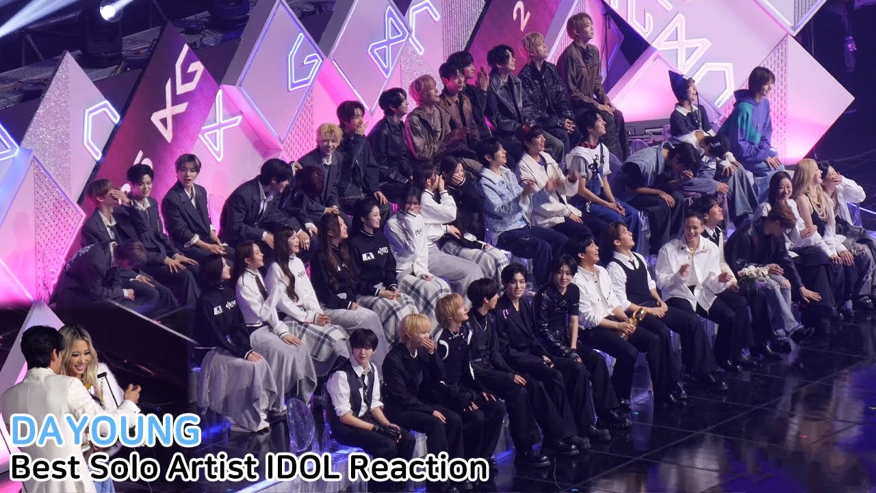 마이크 때문에 웃음 터진 다영 베스트 솔로 아티스트 수상 리액션 (H2H BTOB KIOF AHOF IDID KickFlip SUHO P1Harmony)