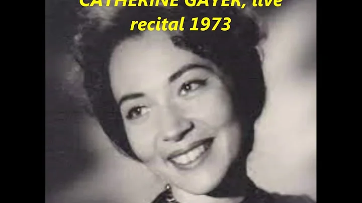 CATHERINE GAYER and ARIBERT REIMANN live recital 1973