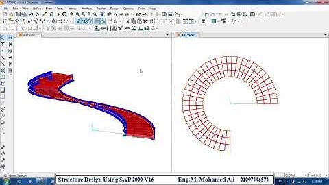كورس برنامج ساب 2016 (17) Design of Helical stairs sap2000 v16