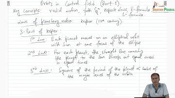 Orbits in Central Field Part 1 #swayamprabha #ch38sp