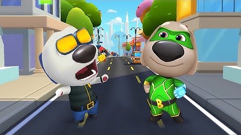 TALKING TOM GOLD RUN DASH Vs BEN GOLD RUN DOUBLE SCREEN REVERSE PLAY GAME IN ⛵ WATER💦 LEVEL