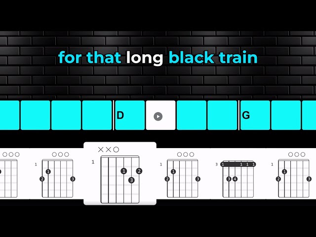 Long Black Train - Josh Turner - Guitar Chords & Lyrics - Play Along - Capo (3) class=