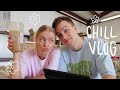 VLOG: shipping orders together, getting new stickers in, and cozy movie night!