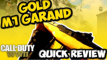 GOLD M1 GARAND QUICK REVIEW! M1 GARAND CLASS SETUP! HOW TO USE THE M1 GARAND! ( Call of Duty: WW2 )