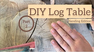 DIY log side table. Part 2