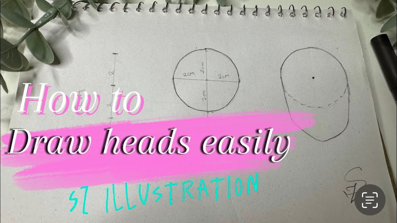 How to Draw Heads in 3 Easy Steps/ Fashion Head Illustration - YouTube