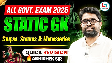 STATIC GK |STUPAS,STATUES & MONASTERIES | QUICK REVISION | ABHISHEK SUMAN SIR