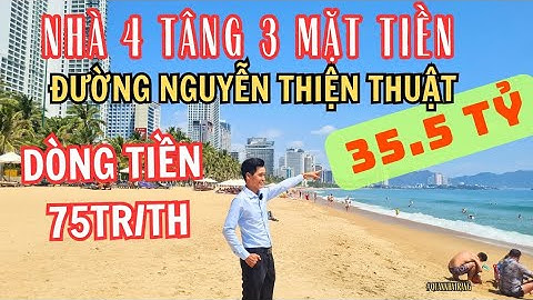 BÁN NHÀ 4 TẦNG lô 3 mặt tiền ĐƯỜNG NGUYỄN THIỆN THUẬT.  ĐANG CHO THUÊ 75 TRIỆU. CÁCH biển chỉ 200m