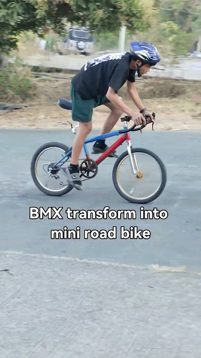 BMX transform into mini road bike #bmx #roadbike #ytshorts