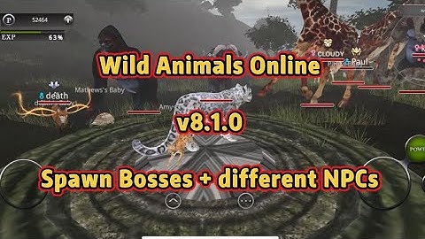 [Showcase] Wild Animals Online v8.1.0 Spawn Bosses + NPCs