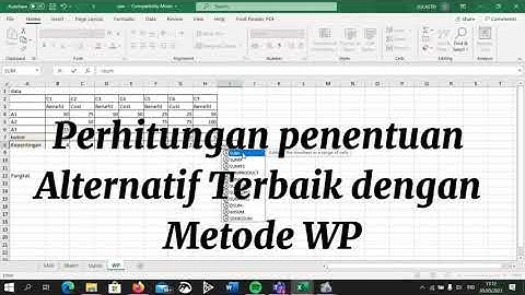 PERHITUNGAN DENGAN METODE WEIGHT PRODUCT |Excel | SPK