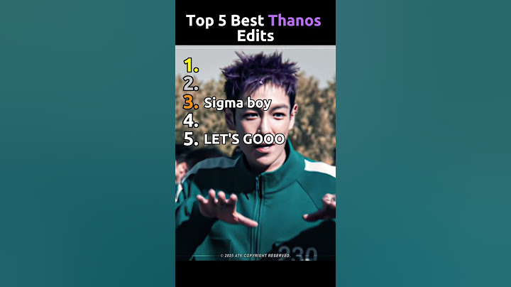 Top 5 Best Thanos Edits (Part 2) | Squid Game 2 #squidgame #squidgame2 #top5