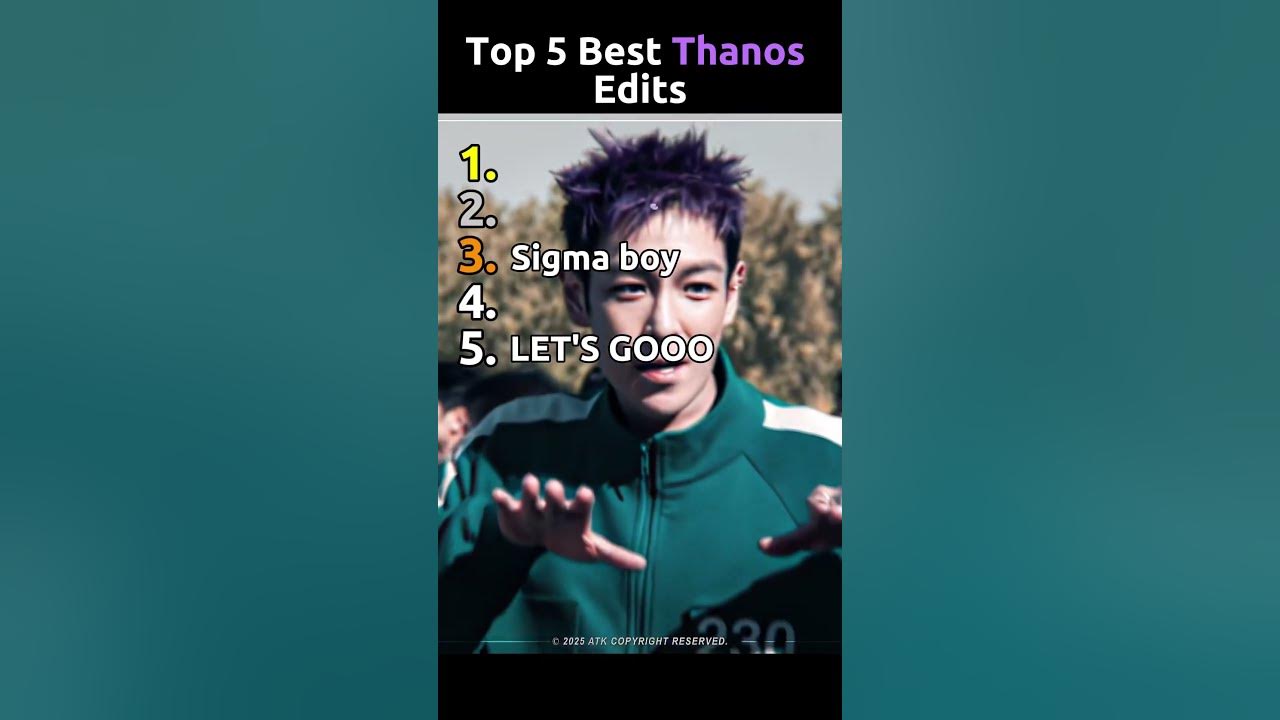 Top 5 Best Thanos Edits (Part 2) | Squid Game 2 #squidgame #squidgame2 #top5