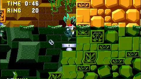 Sonic Remastered (Sonic) (Sega Genesis Hack) Gameplay Part 4 (Labyrinth Zone)