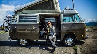 Van Life Filmmaker Lives full time in Iconic 1978 Bay Window Westfalia. Tour + Tips