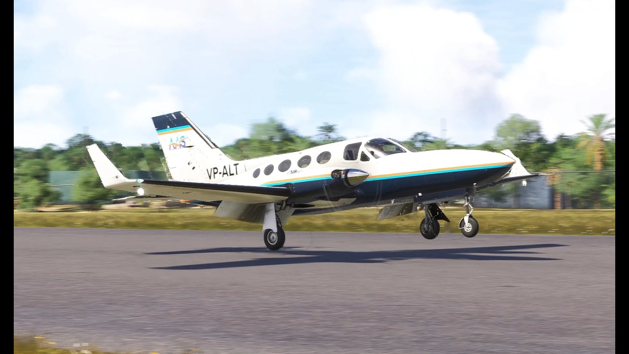[ MSFS 2024 / CESSNA C414 ] VR ] LANDING AT ANGUILLA | ANGUILLA AIR SERVICES