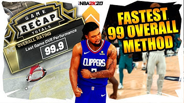 nba 2k20 Fastest 99.9 Overall method!!! 99 overall myplayer in one day After Patch!!!!!