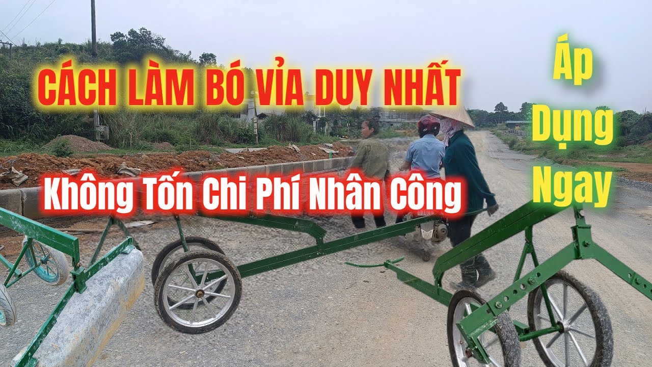 Xe gắp đá bó vỉa tải trọng 350kg tại công trình Tỉnh Lào Cai - YouTube