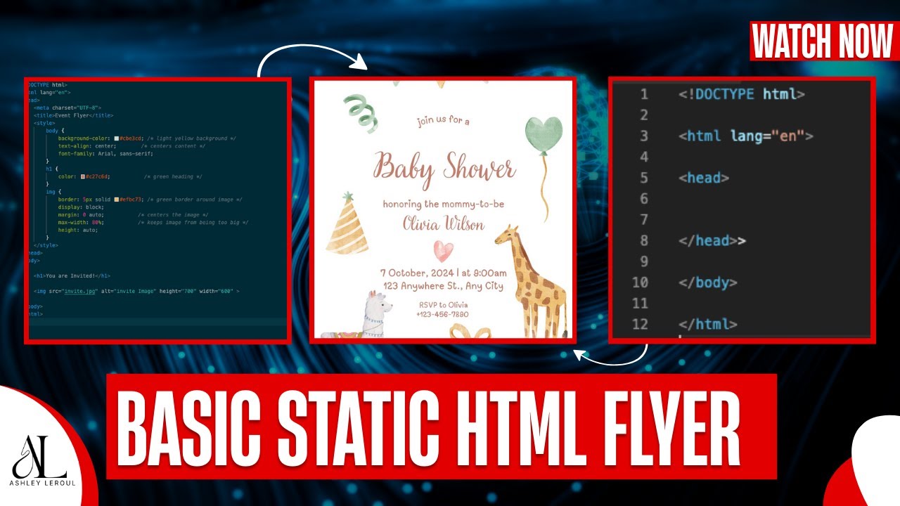 Basic Static HTML Flyer - YouTube