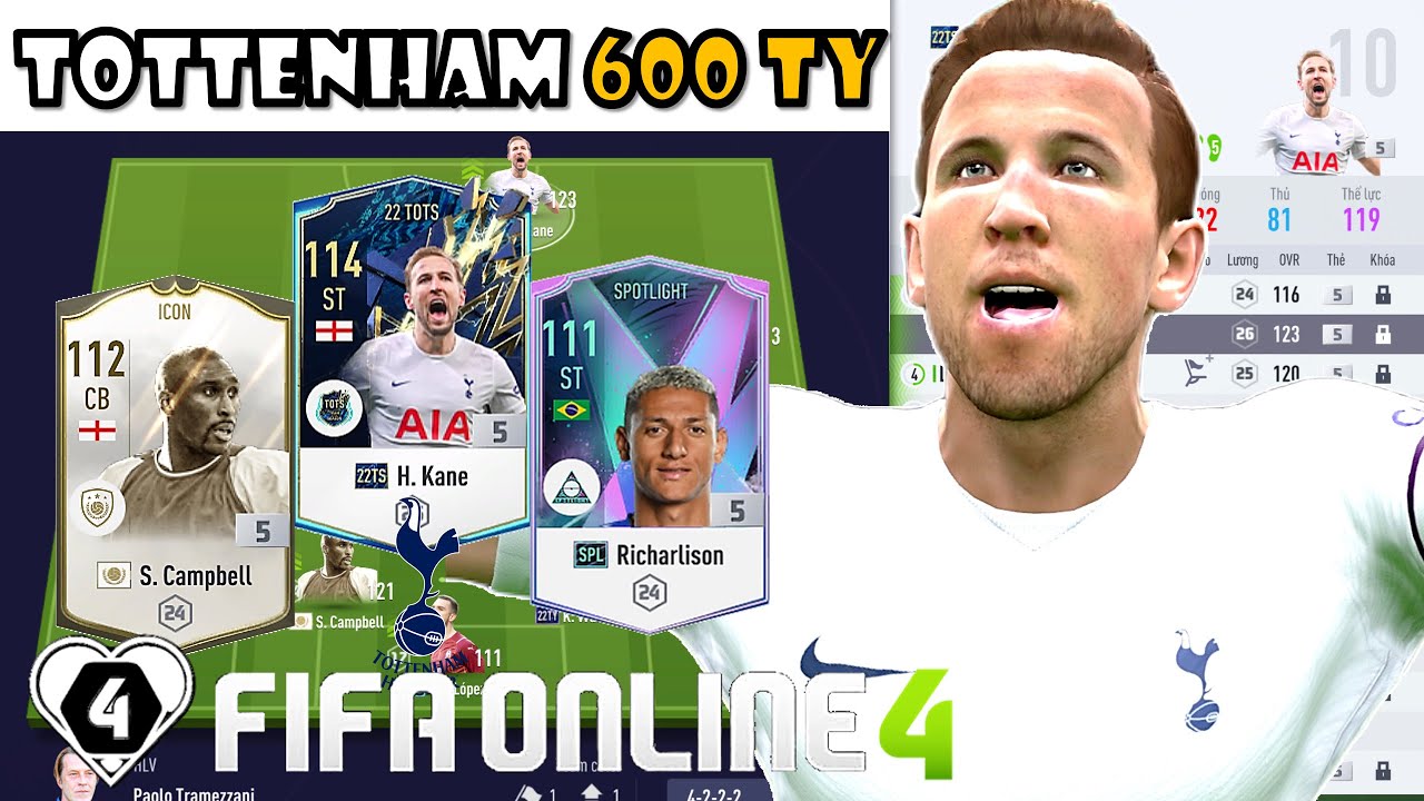 600 Tỷ Siêu KHủng Với Team Color TOTTENHAM Mới Nhất 2022 Cùng: KANE, SON, PERISIC & RICHARLISON SPL