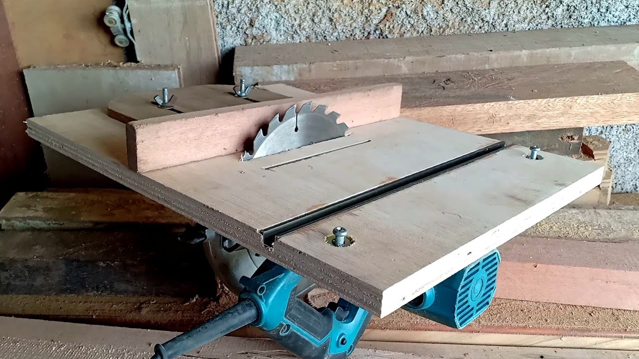 Cara membuat Table Saw mini yang praktis bongkar pasang