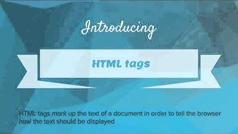 Introduction to HTML