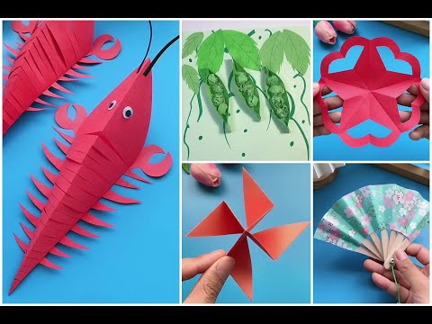 10+ Easy Paper Crafts And Origami Ideas for Kids | DIY Fun Crafts to Make Out of Paper