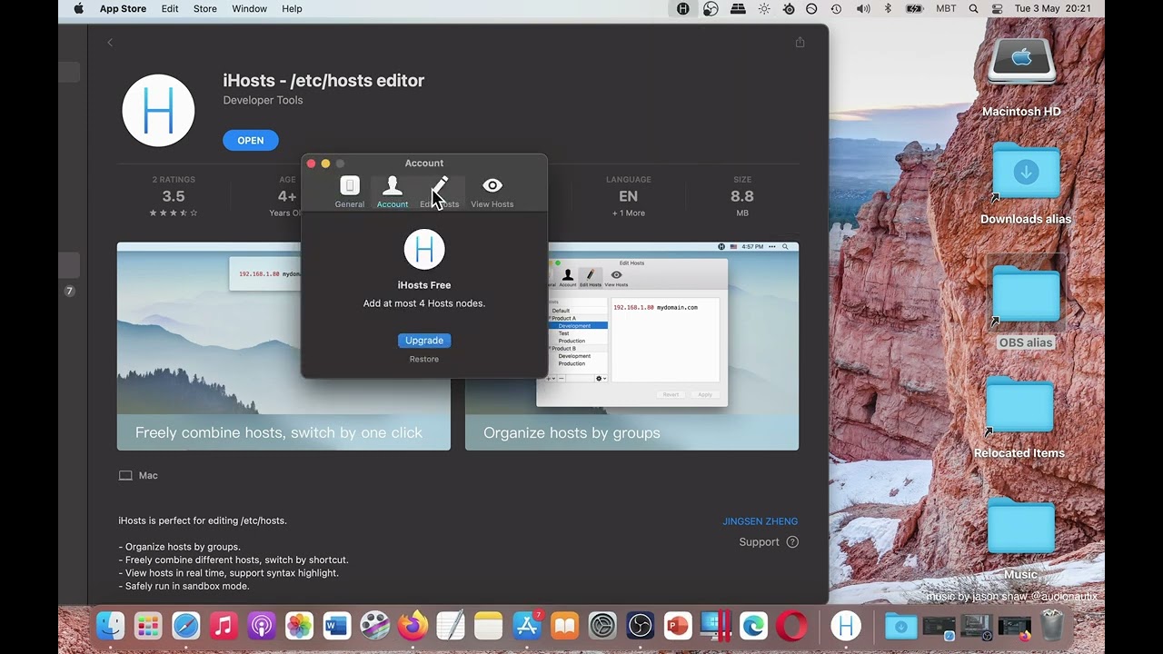 iHosts etc hosts editor Developer Tools App [MAC] Basic Overview - Mac App Store