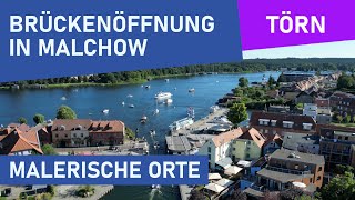 Hausboot Mieten Brückenöffnung Im Malerischen Malchow Drehbrücke Bootsurlaub Mecklenburg
