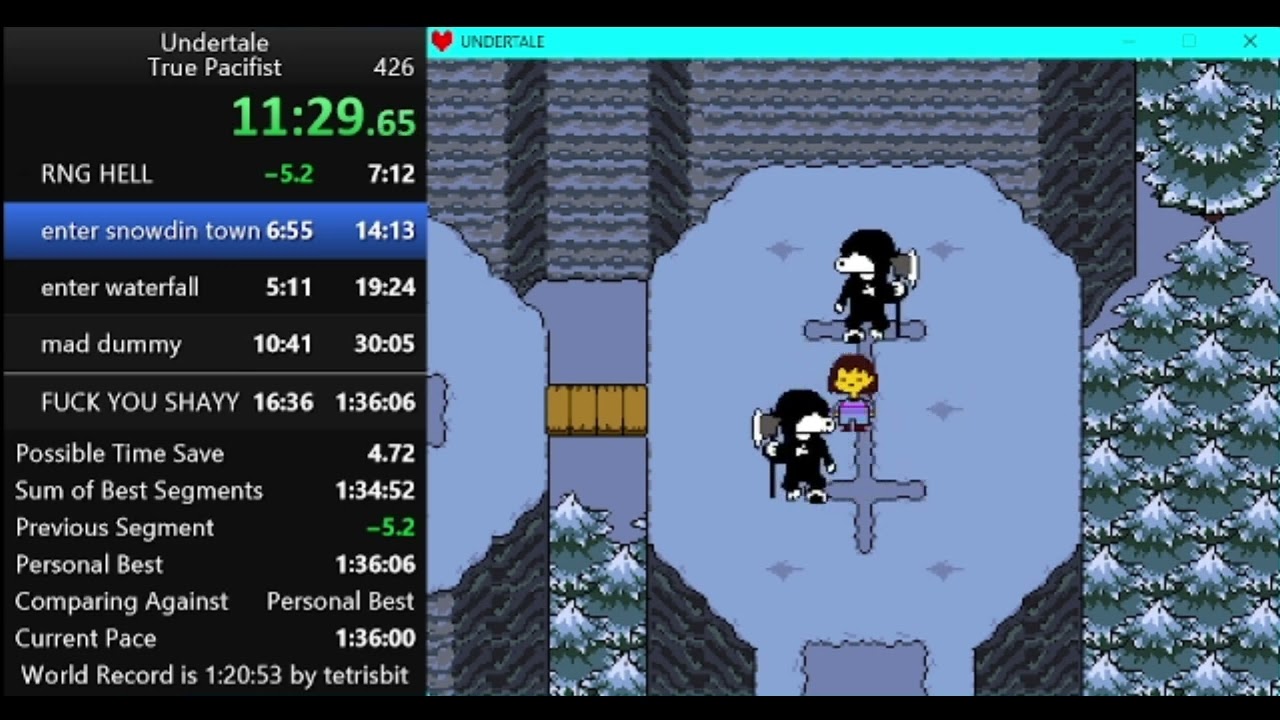 Undertale true pacifist PB (