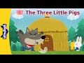 The three little pigs  fairy tale barn l the big bad wolf will blow down the house  little fox