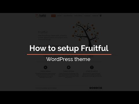 How to setup Fruitful - WordPress theme