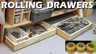 Floor Shelves - Rolling Drawers  |  Shop Organization Storage